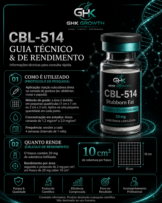 CBL-514 20mg (Liofilizada) com Água Bacteriostática – Oxygen Pharma