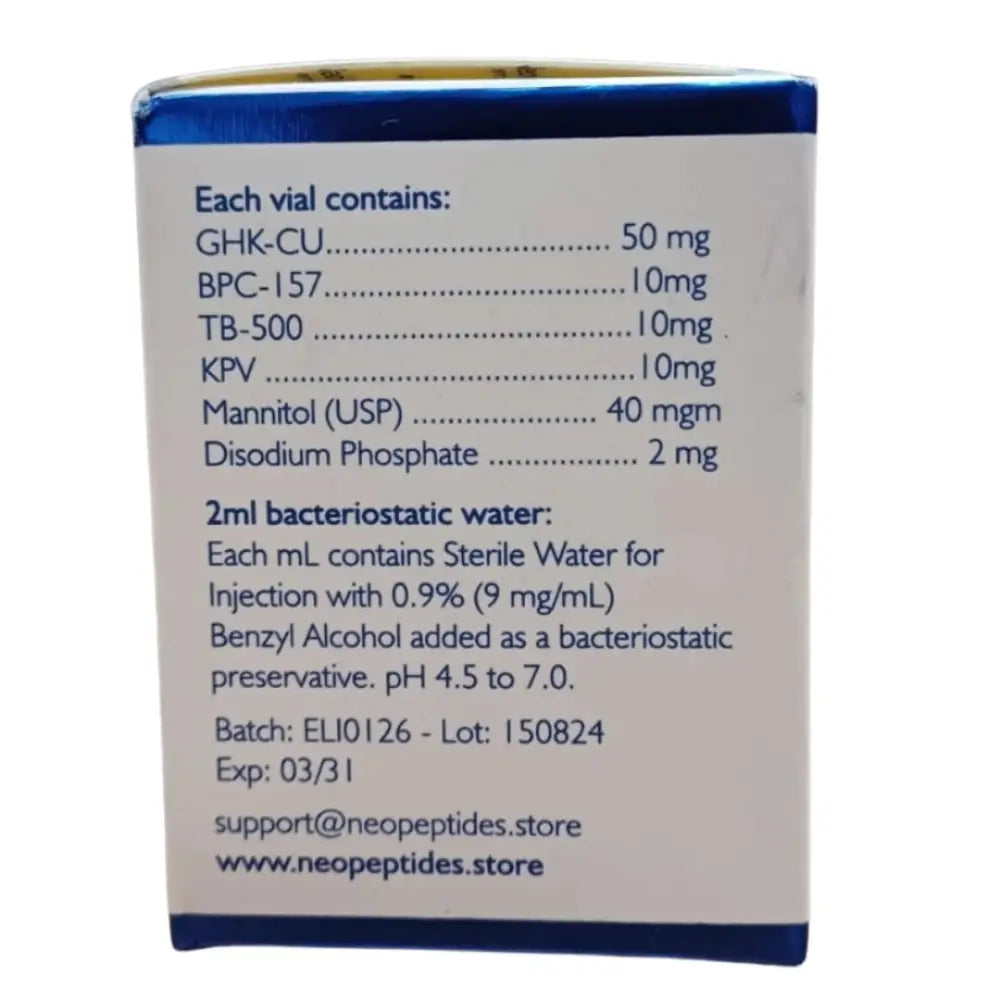 Klow 80Mg Blende com Água Bacteriostática - NeoPeptides